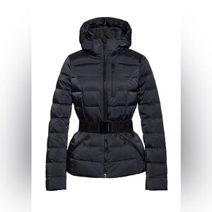 Goldbergh Soldis Hooded Down Ski Jacket in Black